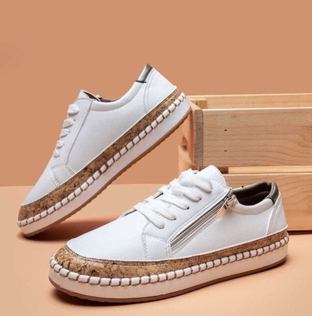 Blomstrede Plateau Sneakers til Damer