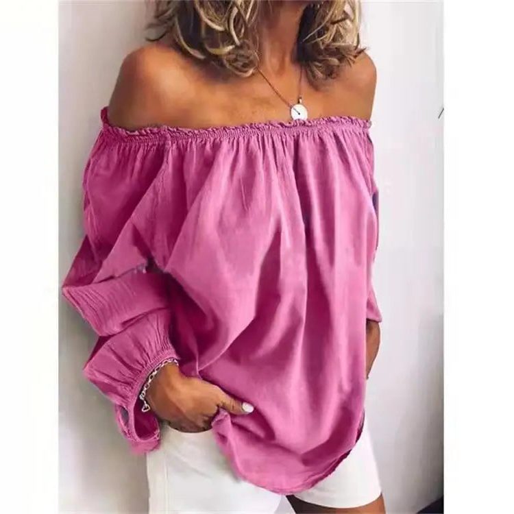 Bluse med Off-Shoulder og Ballonærmer til Damer