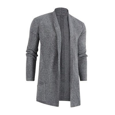 Cardigan med Åben Front og Lommer til Herrer