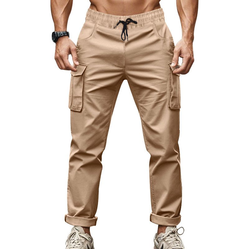 Cargobukser med Funktionelle Sidelommer til Herrer - Khaki