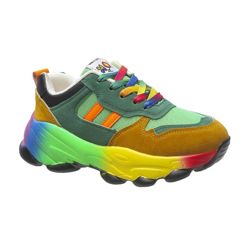 Farverige Sneakers med Blokhæl til Damer - View 8