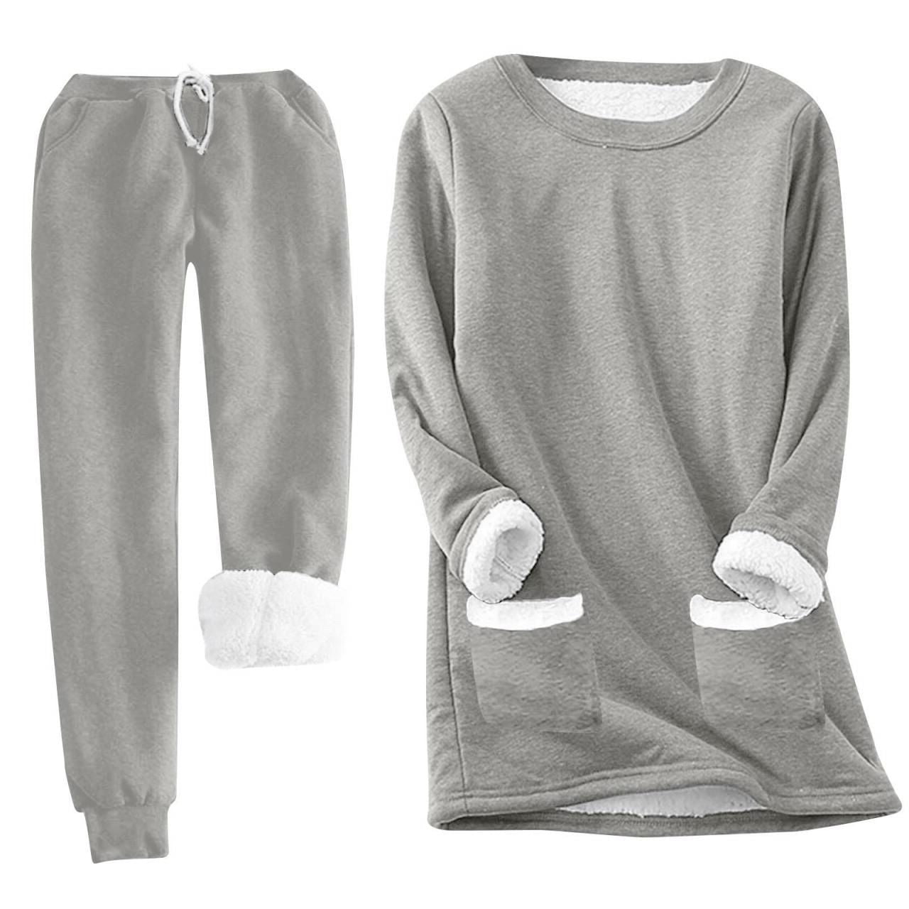 Fleece-Foret Joggingbukser med Lommer til Damer