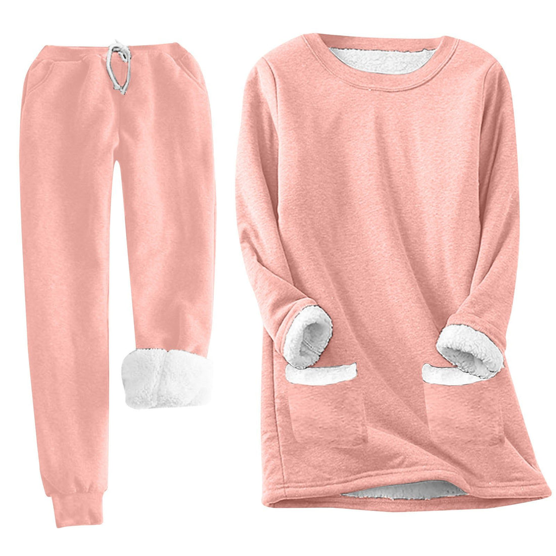 Fleece-Foret Joggingbukser med Lommer til Damer