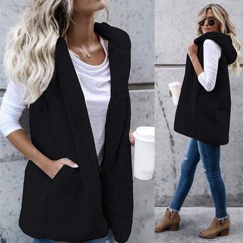 Fleece Vest med Åbne Lommer til Damer - View 6