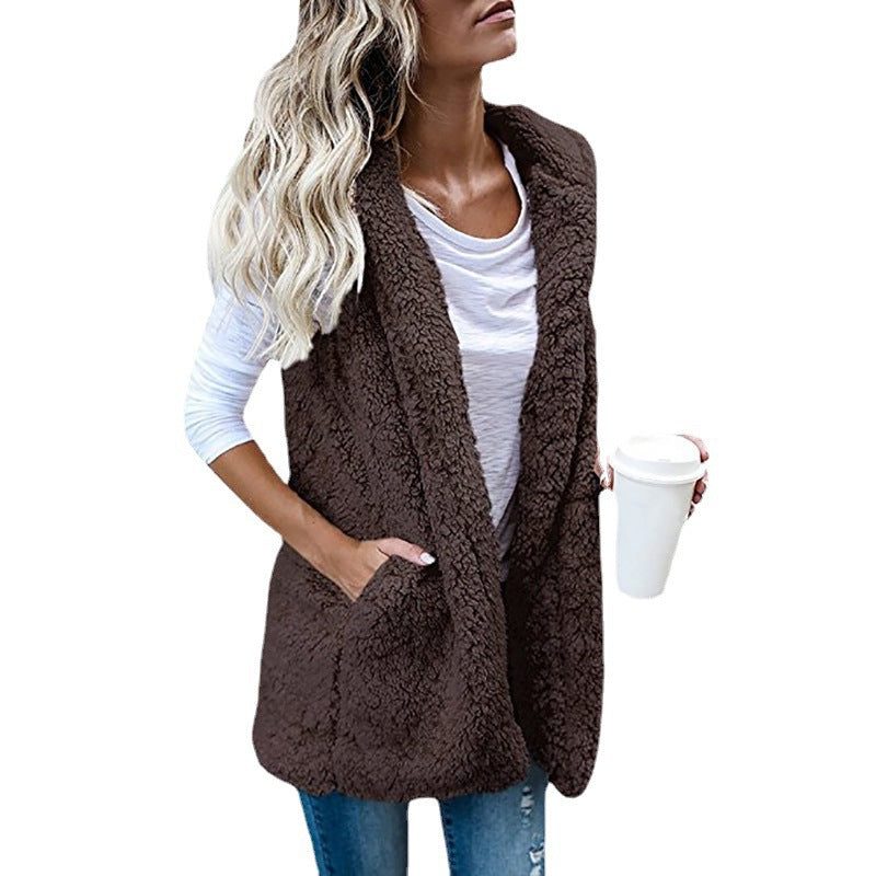 Fleece Vest med Åbne Lommer til Damer - View 7