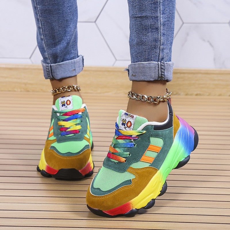 Flerfarvede Plateau Sneakers til Damer - View 10