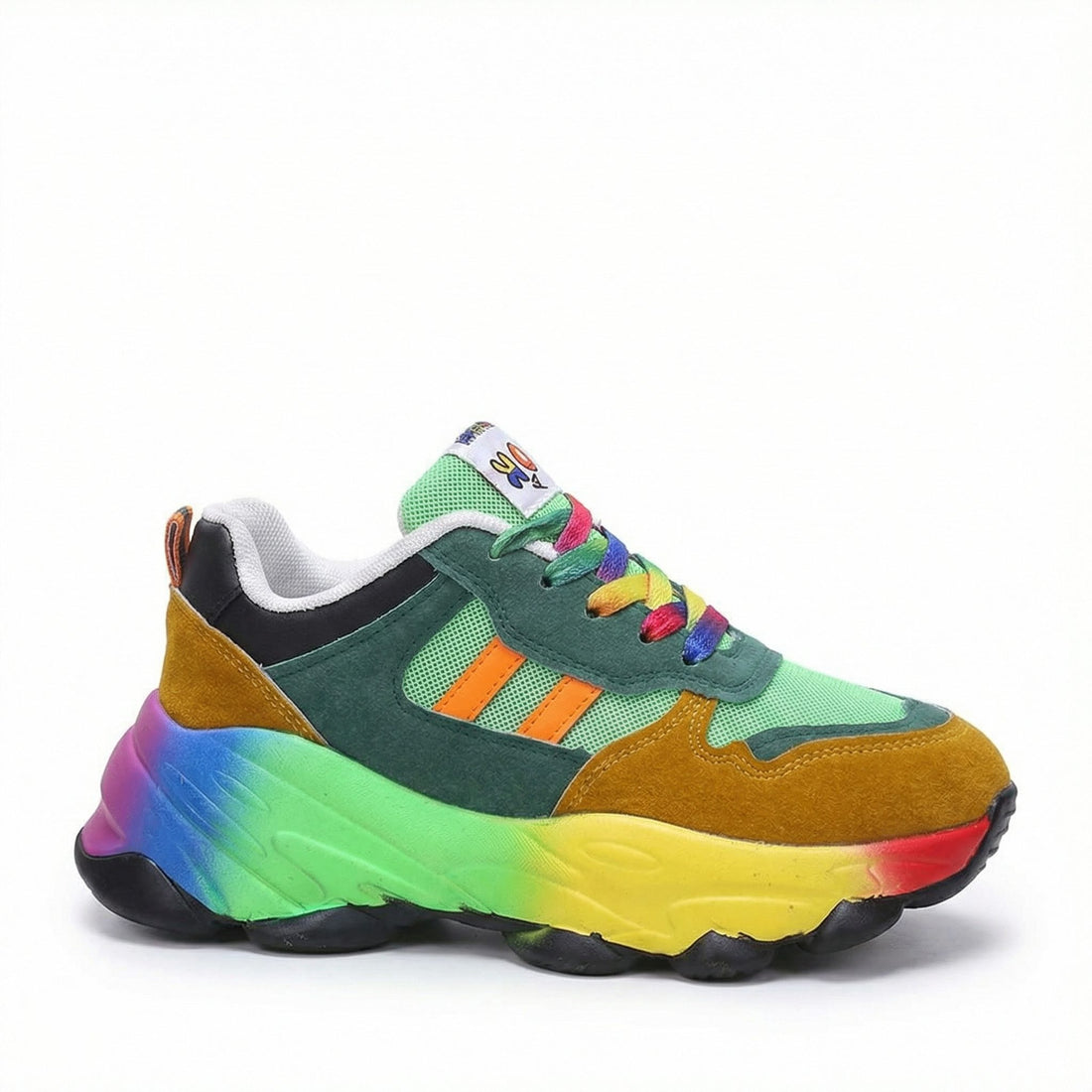 Flerfarvede Plateau Sneakers til Damer