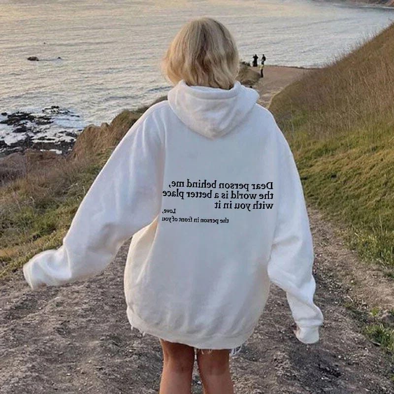 Hoodie med Inspirerende Tekst til Damer