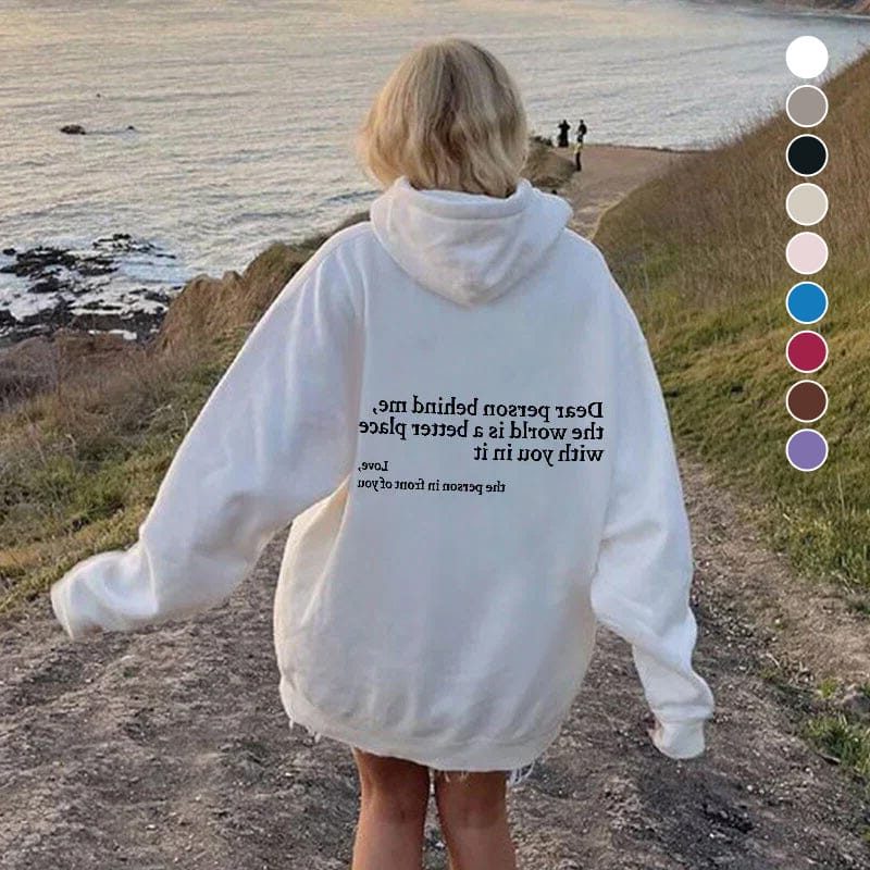 Hoodie med Inspirerende Tekst til Damer
