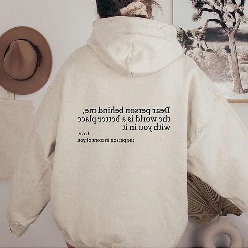 Hoodie med Inspirerende Tekst til Damer
