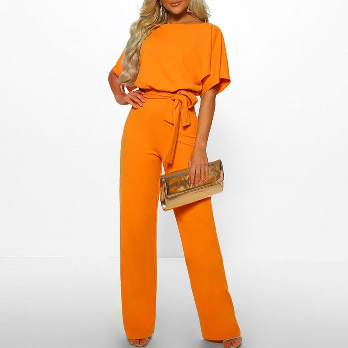 Jumpsuit med Korte Ærmer til Damer