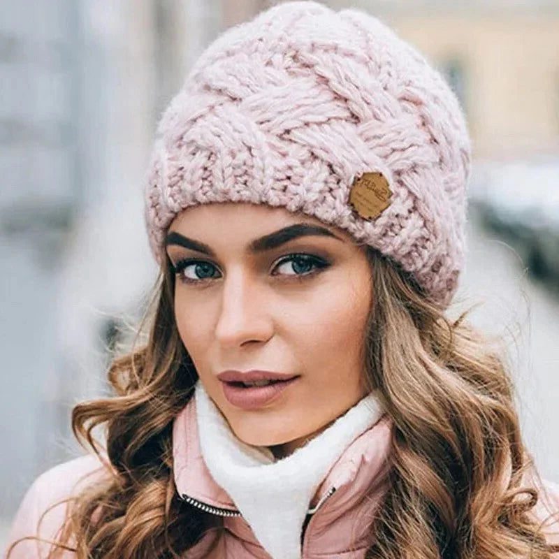 Kabelstrikket Beanie til Damer