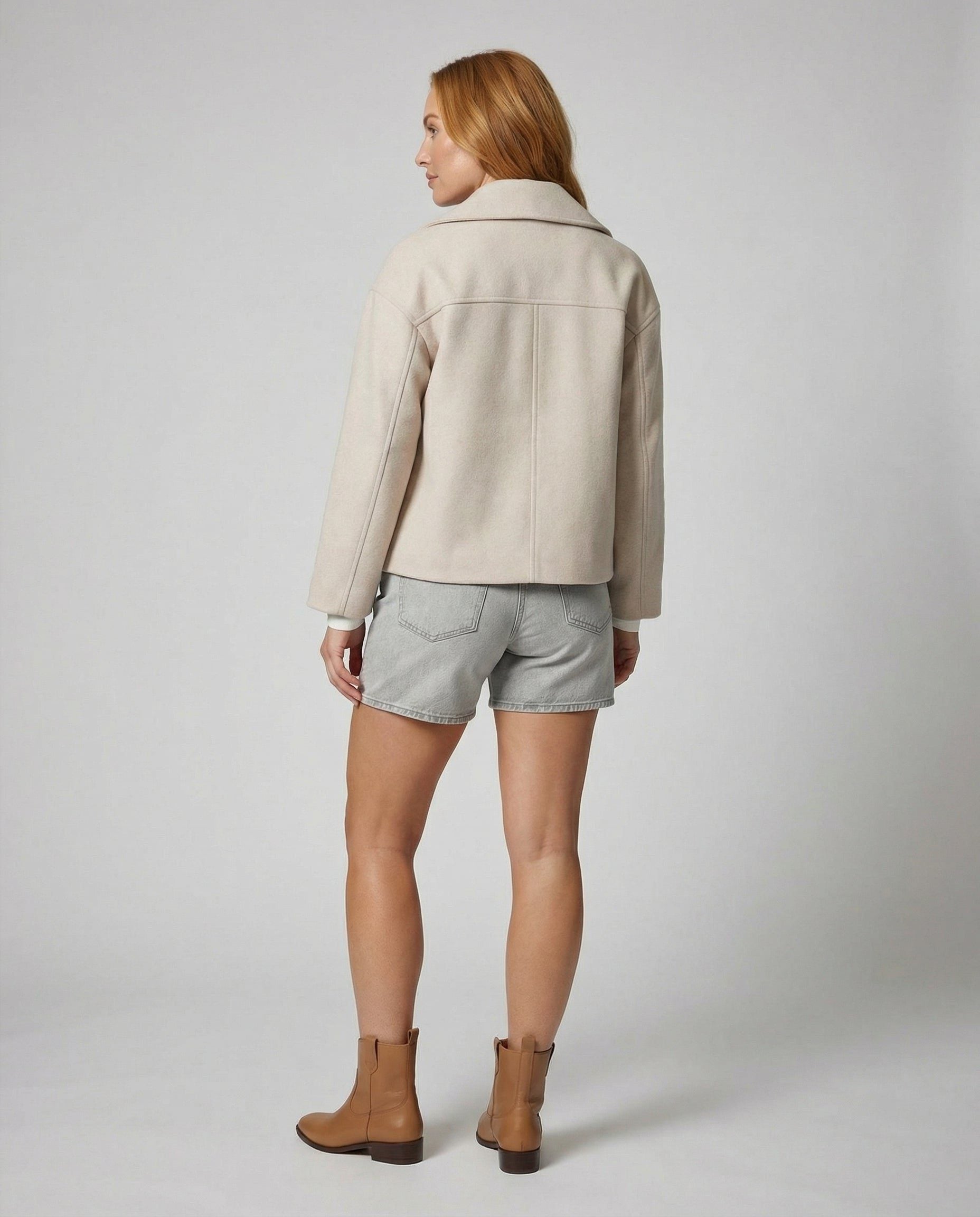 Kort Dobbeltknappet Blazer til Damer - View 8