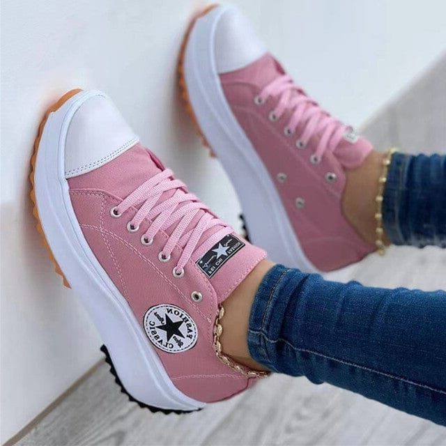 Lace-Up Plateau Sneakers til Damer