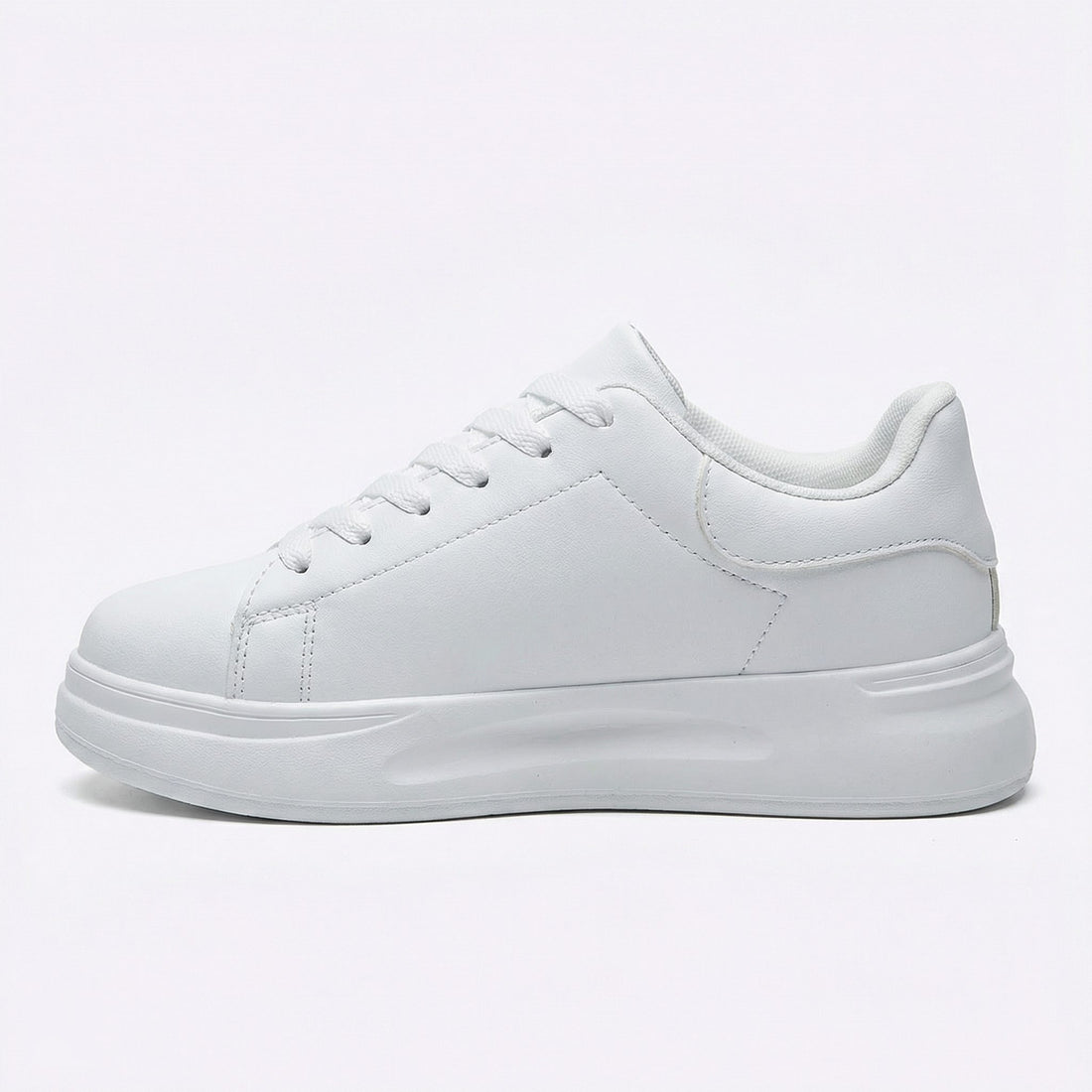 Kunstlæder Plateau Sneakers med Snørebånd til Damer