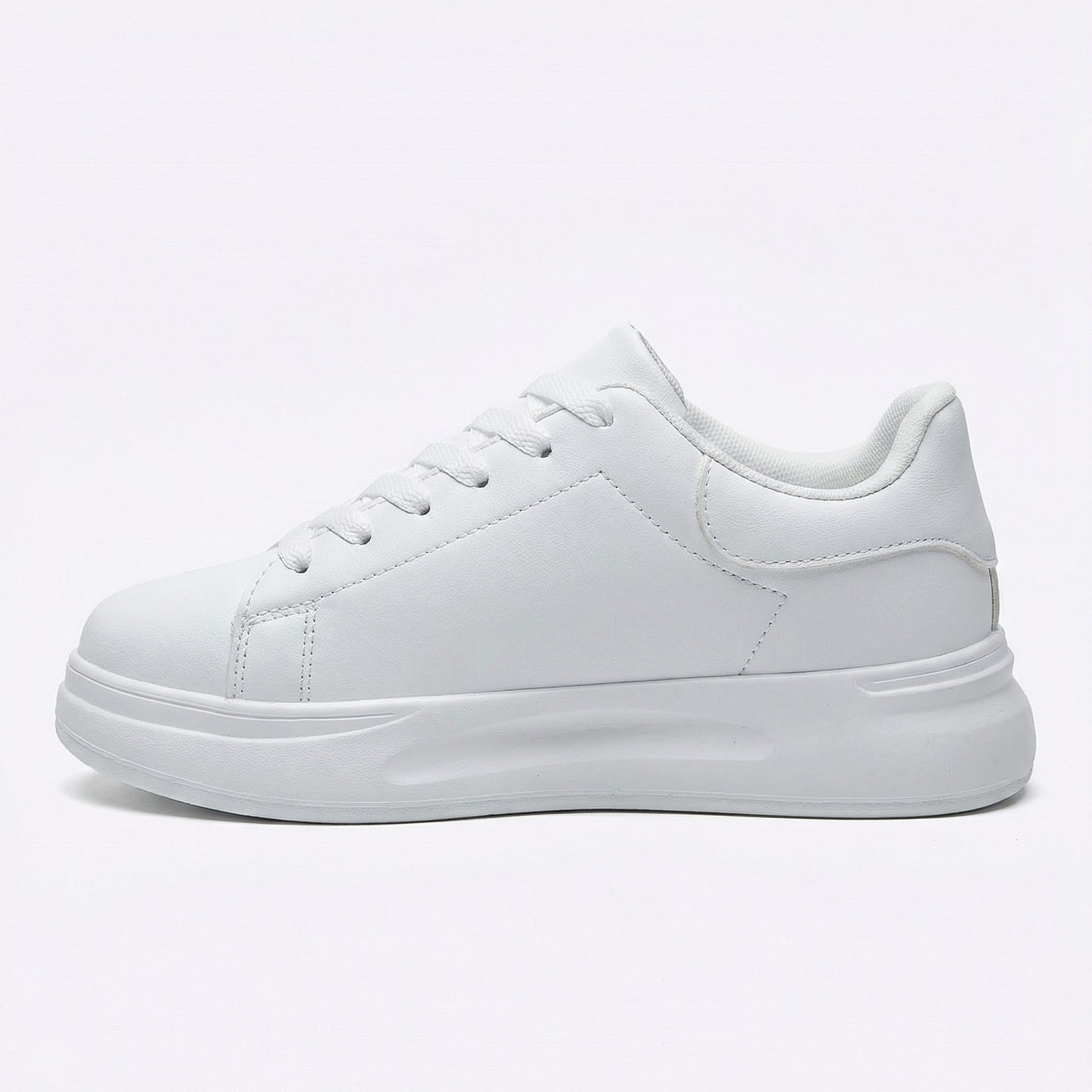 Kunstlæder Plateau Sneakers med Snørebånd til Damer