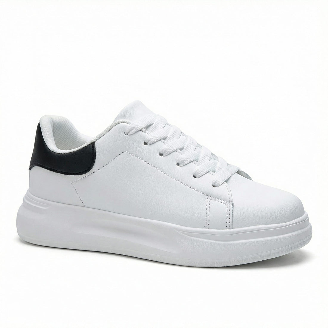Kunstlæder Plateau Sneakers med Snørebånd til Damer