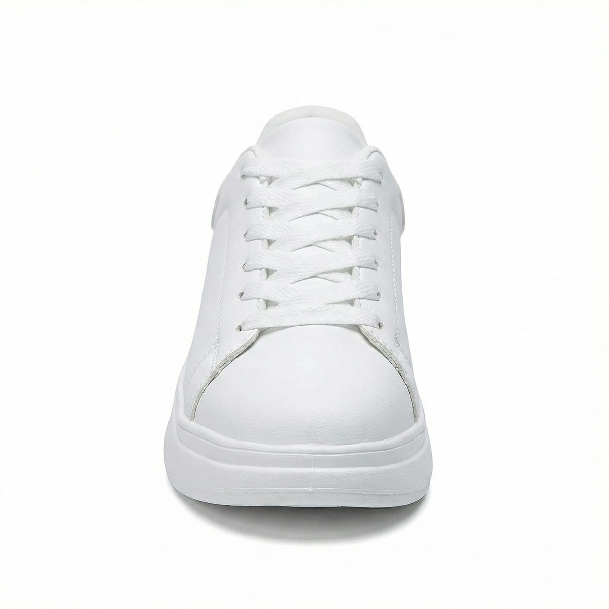 Kunstlæder Plateau Sneakers med Snørebånd til Damer - View 3