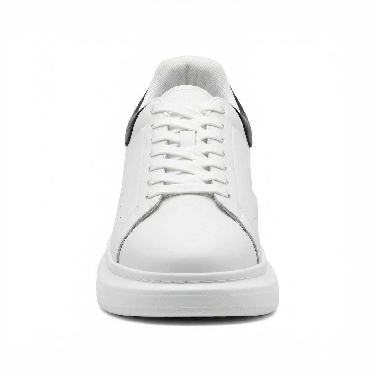 Kunstlæder Plateau Sneakers med Snørebånd til Damer - View 4