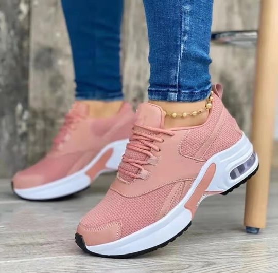 Lace-Up Sneakers med Blokhæl til Damer
