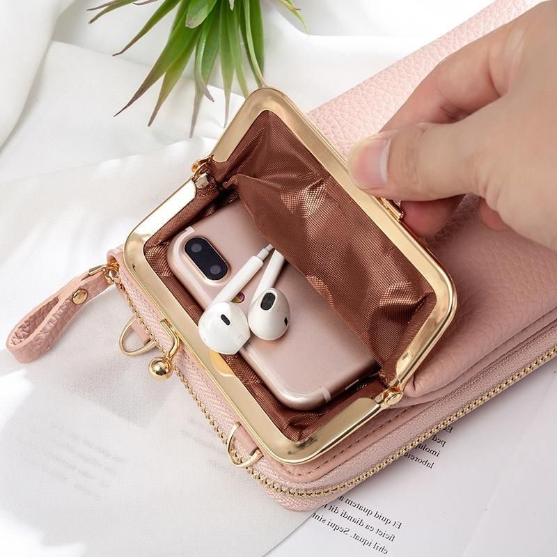 Læderrem Crossbody Telefonpung til Damer - View 4
