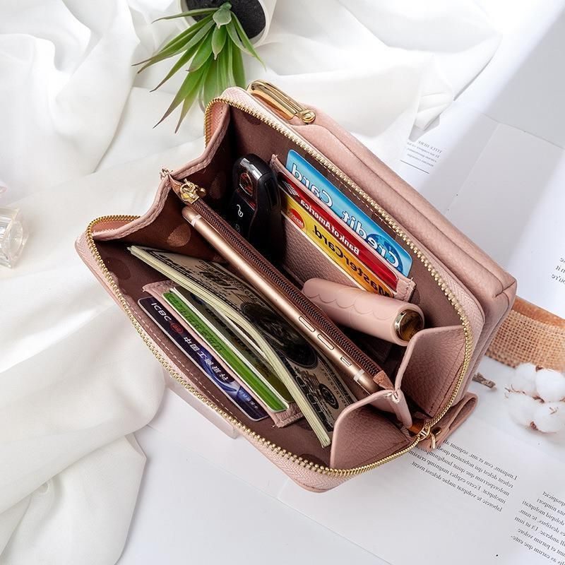Læderrem Crossbody Telefonpung til Damer - View 6