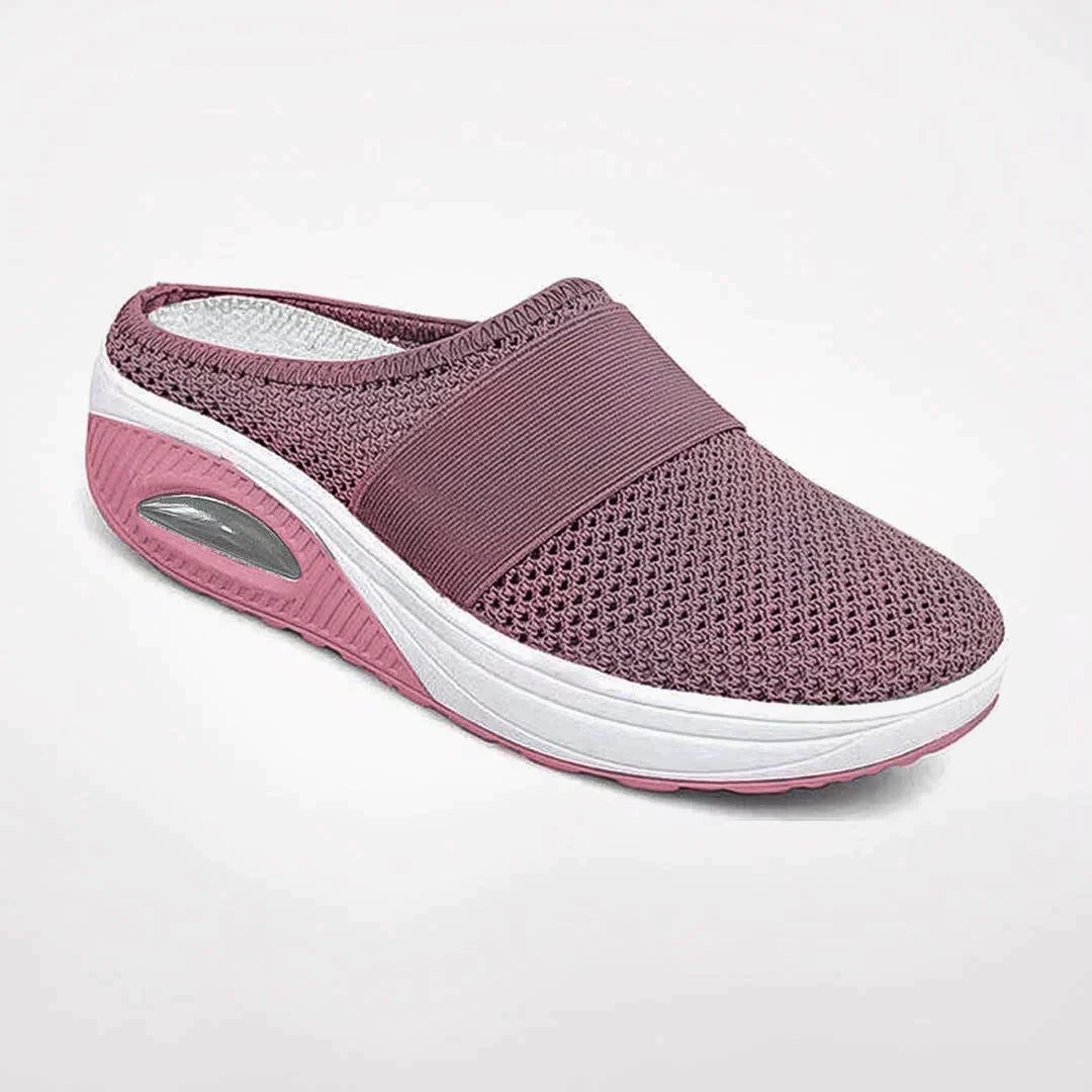 Mesh Mule Sneakers med Bred Rem til Damer - Rosa