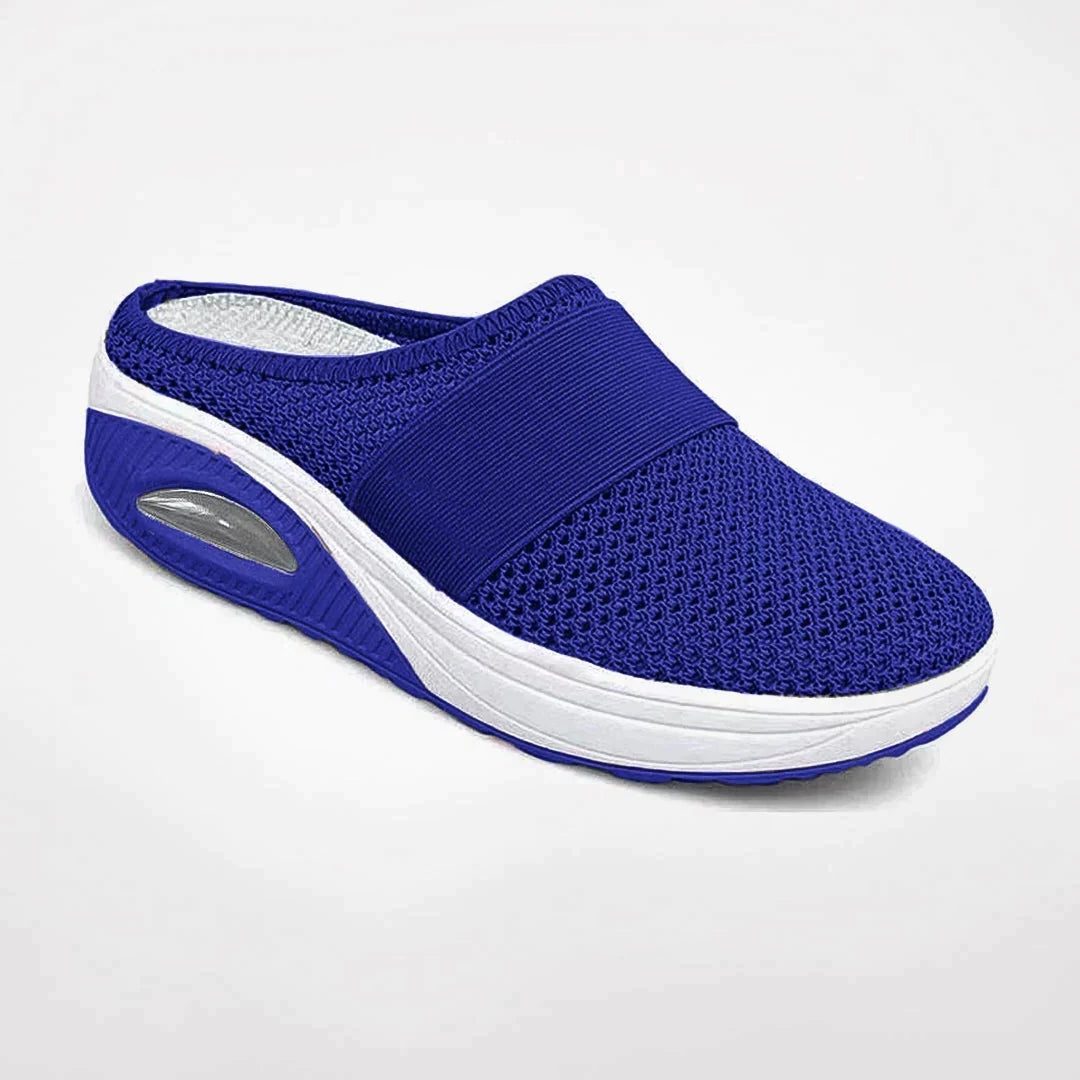 Mesh Mule Sneakers med Bred Rem til Damer - Blå