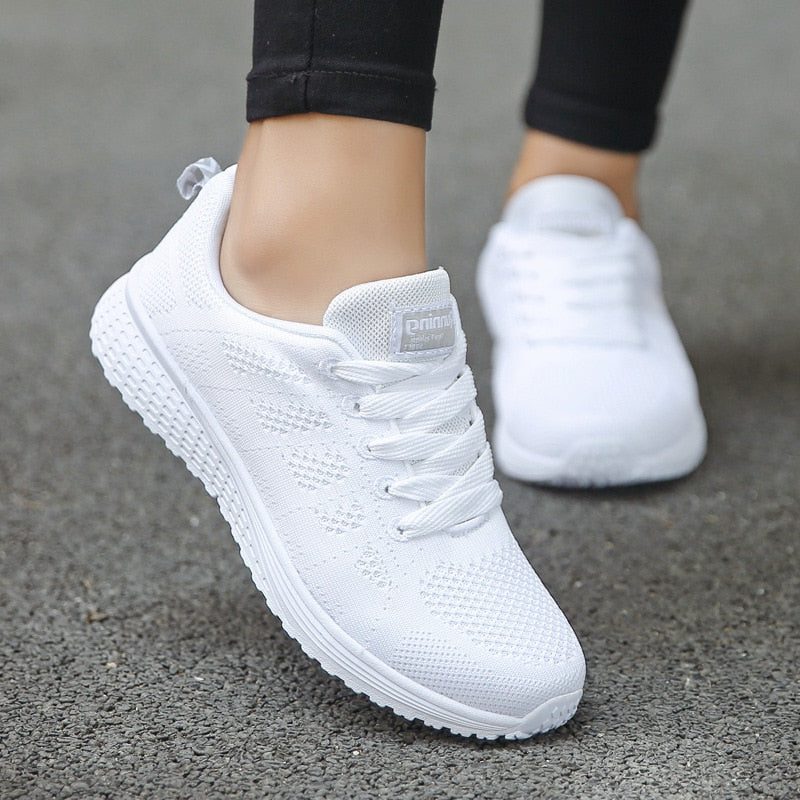 Mesh Lace-Up Sneakers til Damer