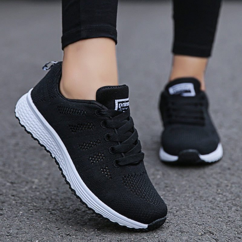 Mesh Lace-Up Sneakers til Damer