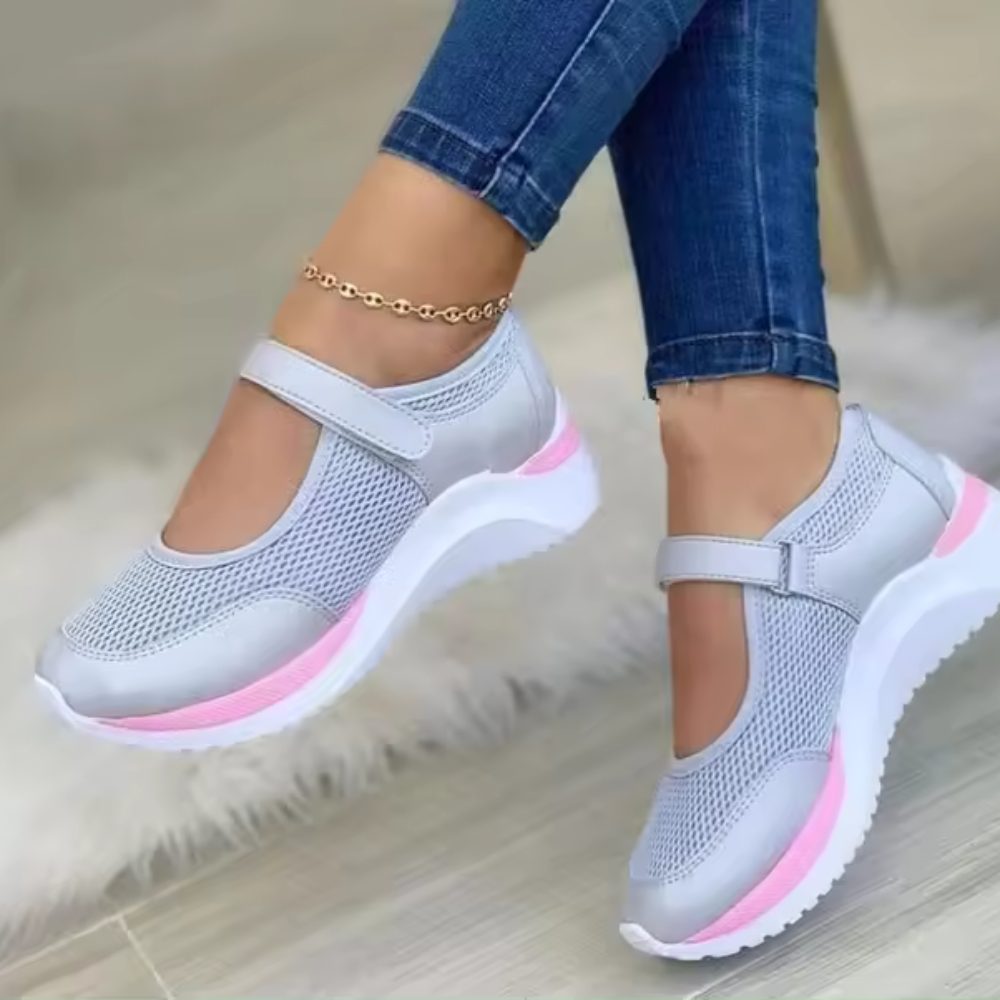 Mesh Mary Jane Sneakers med Blokhæl til Damer