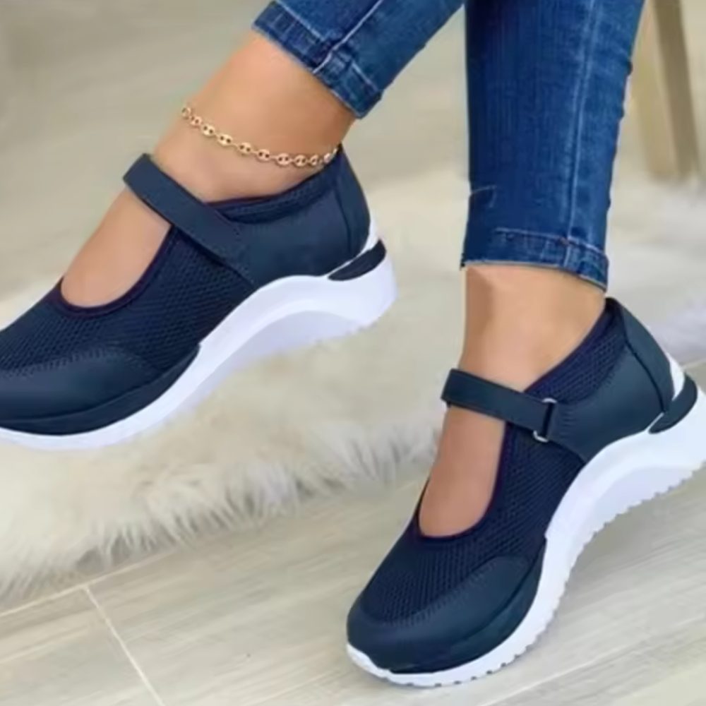 Mesh Mary Jane Sneakers med Blokhæl til Damer