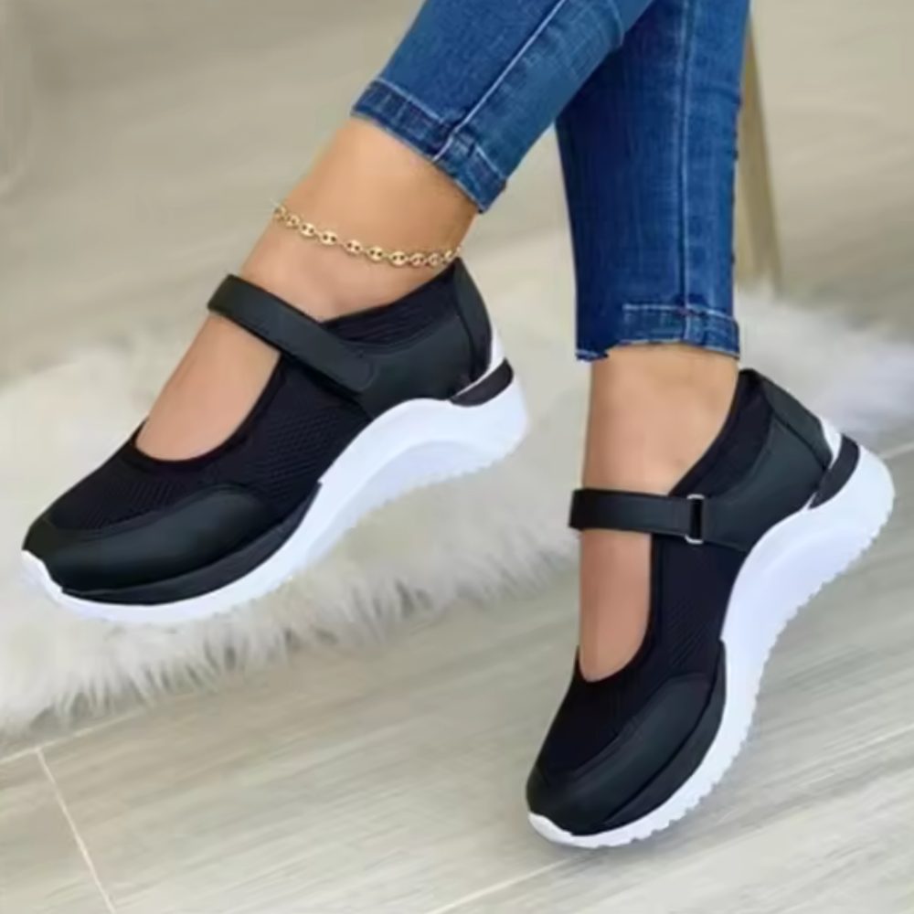 Mesh Mary Jane Sneakers med Blokhæl til Damer