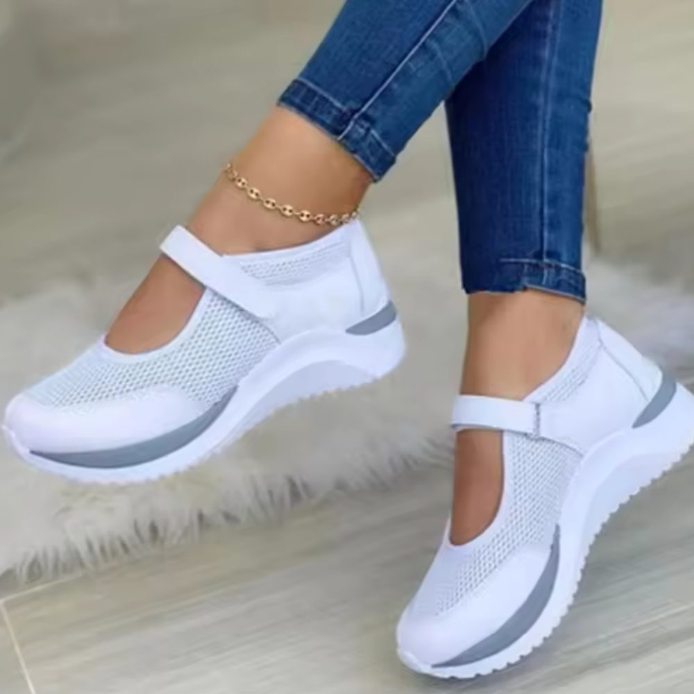 Mesh Mary Jane Sneakers med Blokhæl til Damer