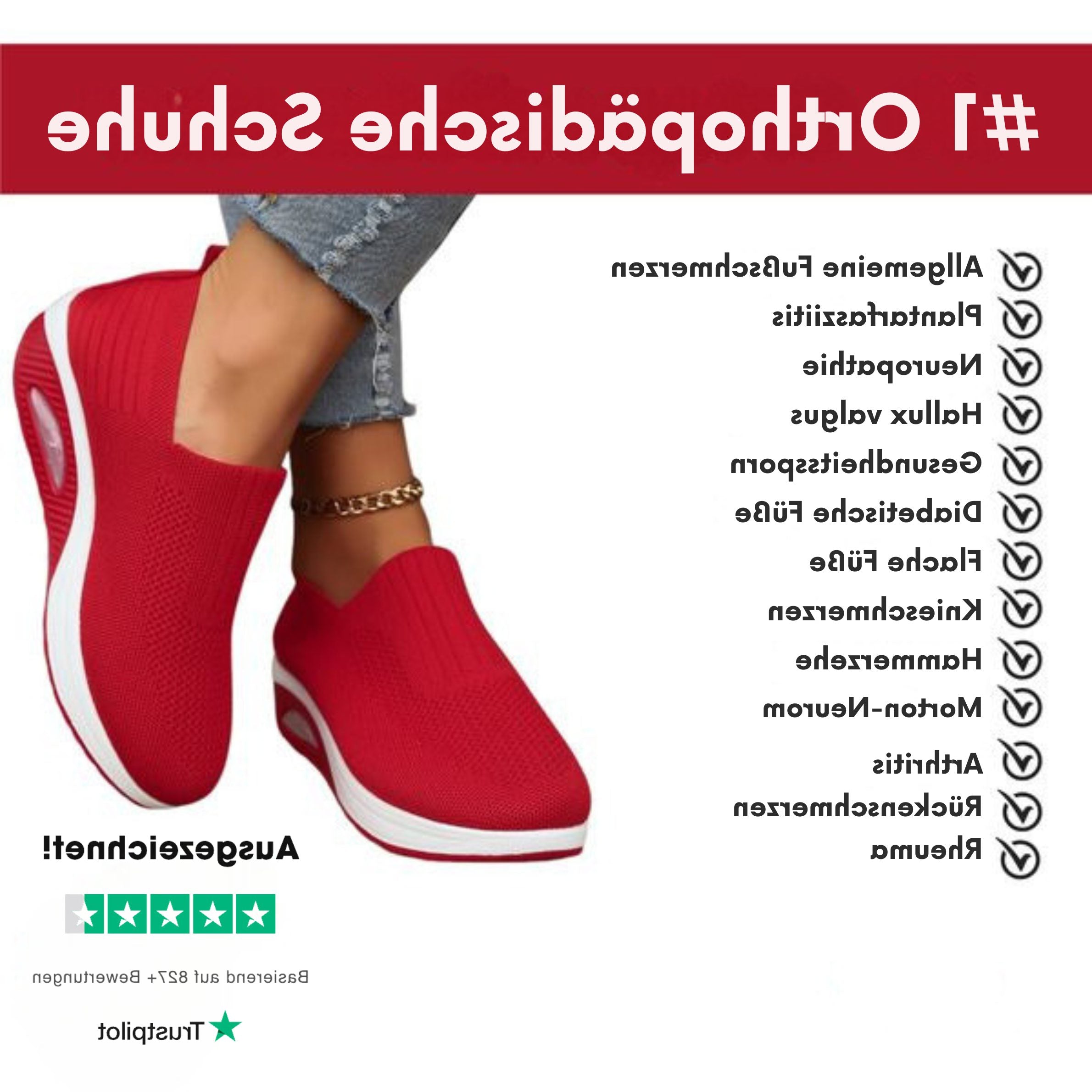 Mesh Slip-On Sneakers med Kilehæl til Damer - View 3