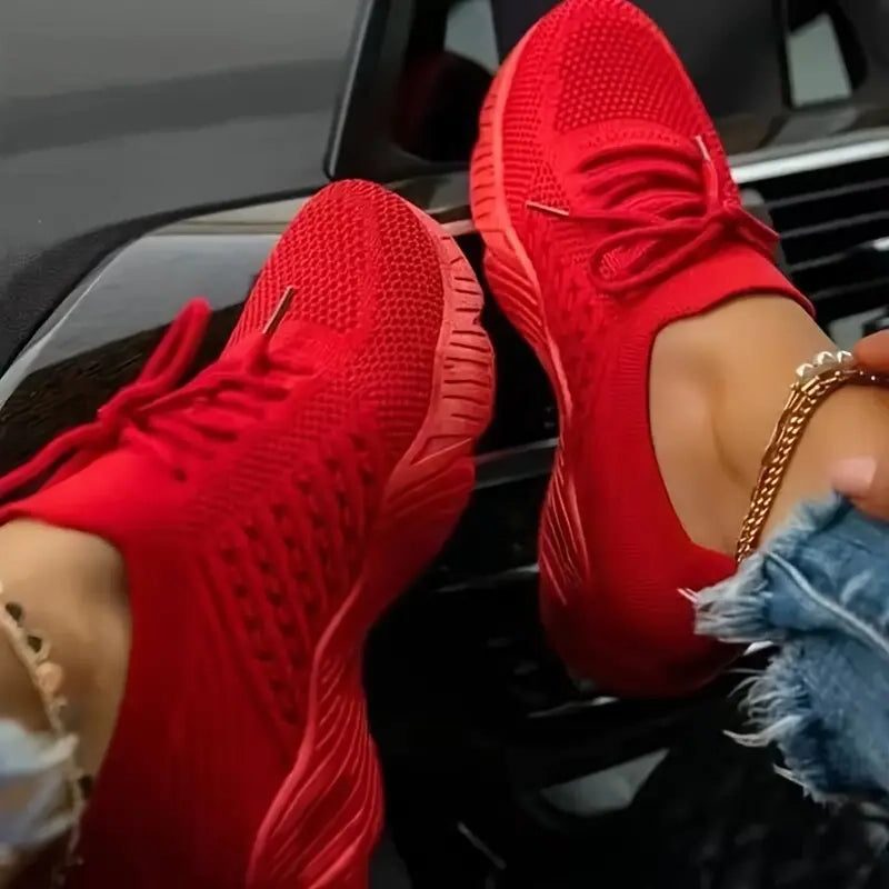 Mesh Sneakers med Blokhæl til Damer