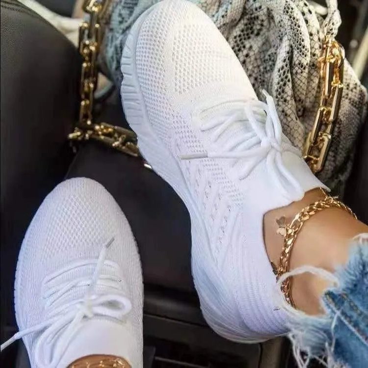 Mesh Sneakers med Blokhæl til Damer