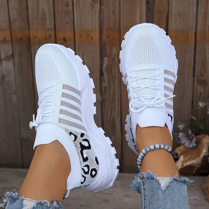 Mesh Sneakers med Dyreprint til Damer
