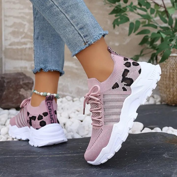 Mesh Sneakers med Dyreprint til Damer