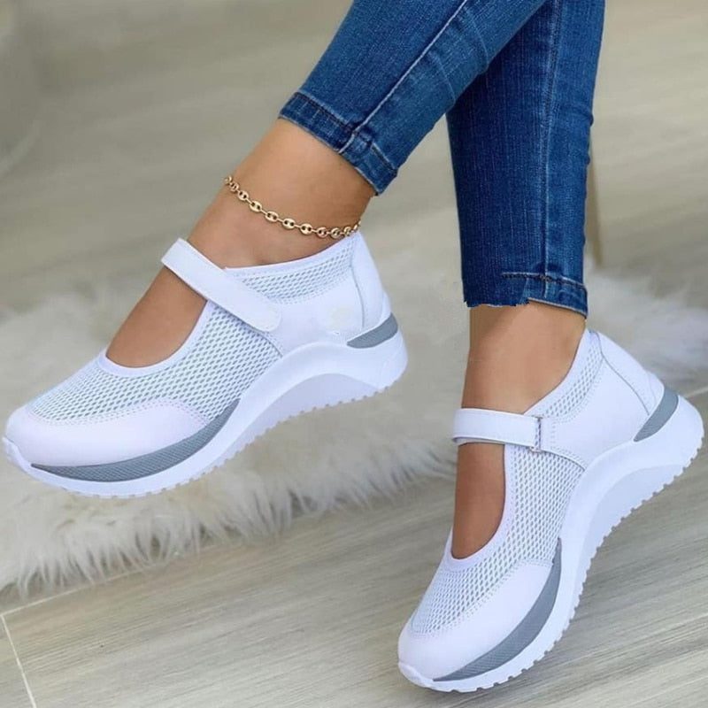 Mesh Sneakers med Glidelås til Damer