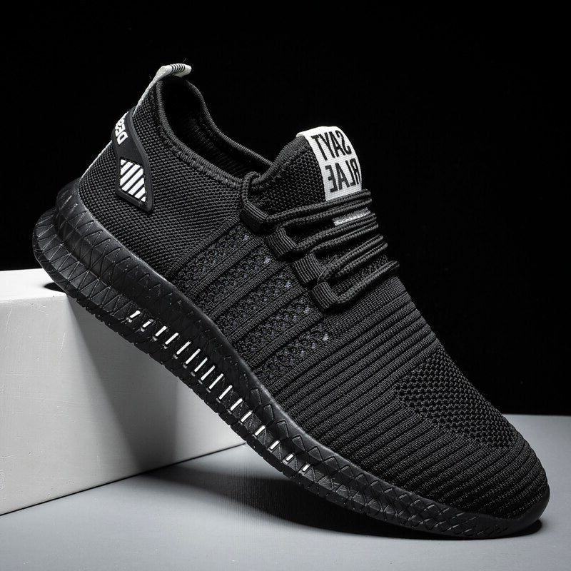 Mesh Sneakers med Lynlås til Herrer - Sort og hvid