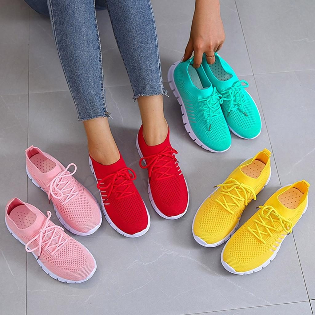 Mesh Sneakers med Snørebånd til Damer