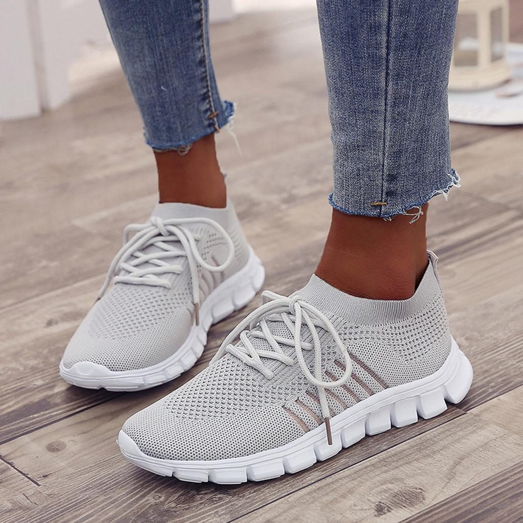 Mesh Sneakers med Snørebånd til Damer