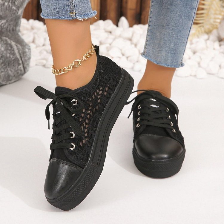 Mesh Sneakers med Snørebånd til Damer