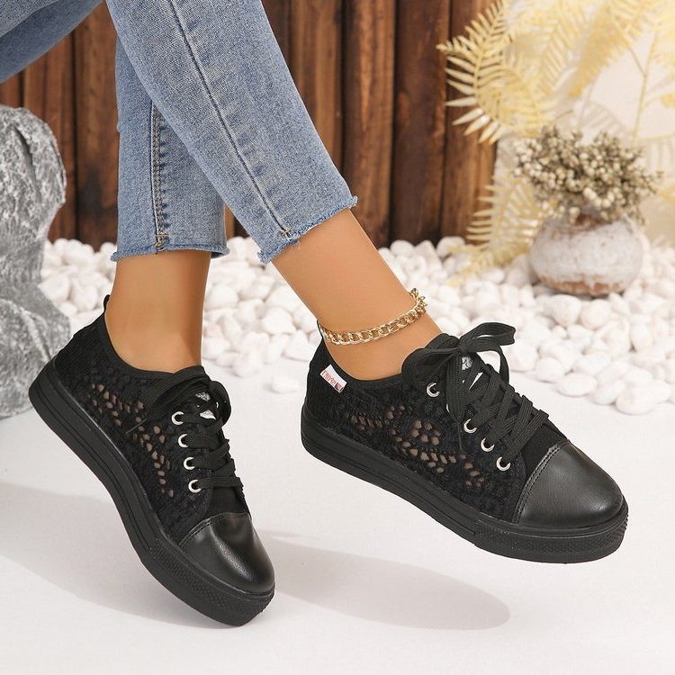Mesh Sneakers med Snørebånd til Damer