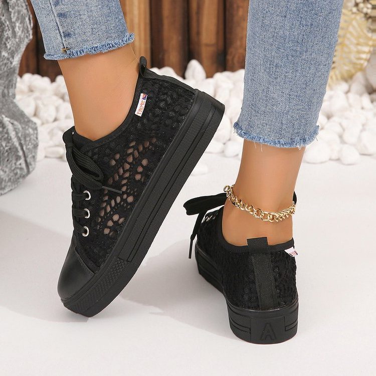 Mesh Sneakers med Snørebånd til Damer