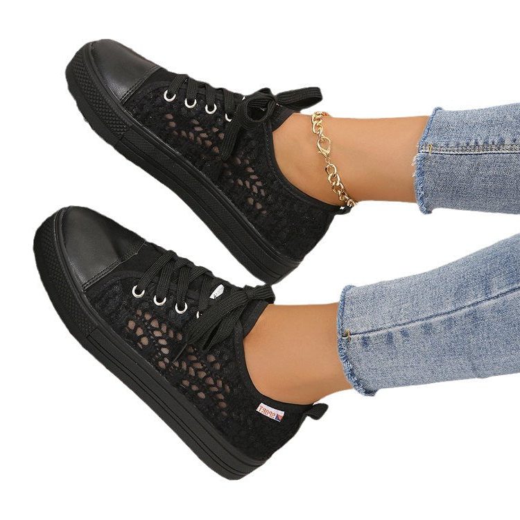 Mesh Sneakers med Snørebånd til Damer