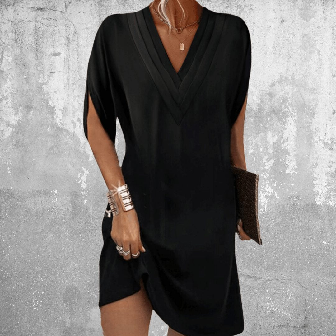 Midikjole med V-hals til Damer