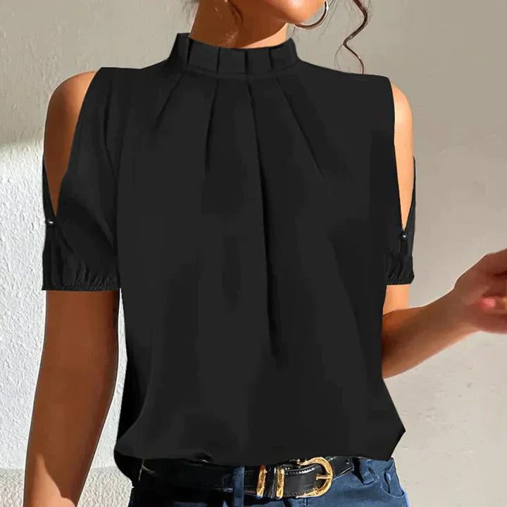Off-Shoulder Bluse med Korte Ærmer til Damer