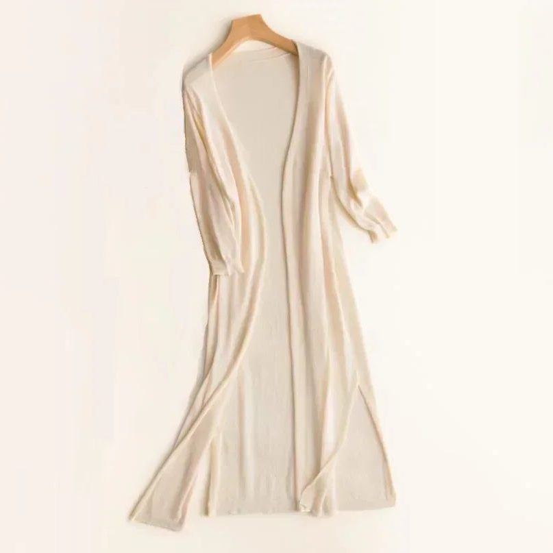 Open Front Cardigan med Lange Ærmer til Damer